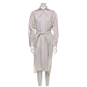 MaxMara Striped Button Down Shirtdress NWOT Size 8